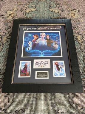 Disney Frozen Framed Collectible Print with Authentic Kristen Bell Autograph